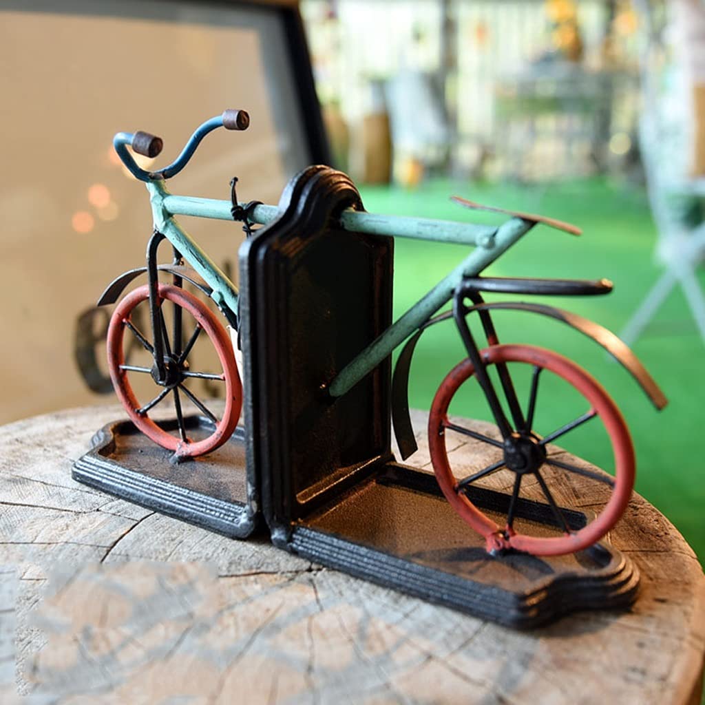 Dekoracyjne podpórki do książek Bookences Rower Creative Bookend Book Półka Kwitu żelaza Anti-Swid Książki Końcówki Dekoracji Biuro Bistro Jadalnia Ornamenty Uchwyty do przegródek do książek