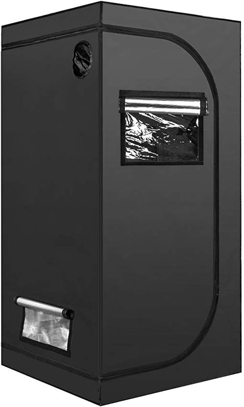 OOPPEN 600D Mylar Indoor Hydroponic Grow Tent green Room Light Box Tent Bud Plant Room with Aluminum Inside, Black(120 * 60 * 150CM)