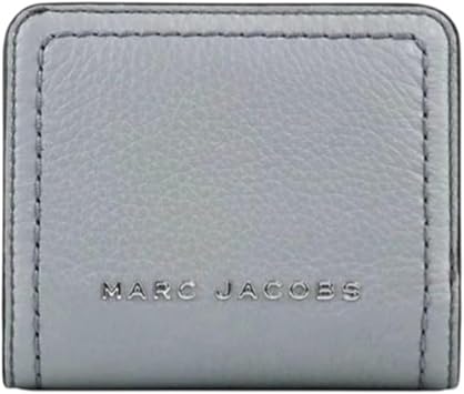 Marc Jacobs Groove Mini Top Stitched Compact Zip Leather Wallet for Women Concrete