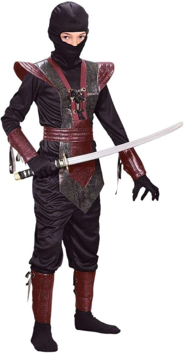Fun World Leather Ninja Fighter Child Costume (Red)