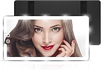 Upgraded LED Sun Visor Vanity Mirror for Cars - Large Dimmable Lighted Makeup Mirror, Rechargeable Universal Fit