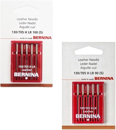 Bernina - Agujas de máquina de coser originales para cuero y vinilo, 5 tamaños 9014 10016 (10016)