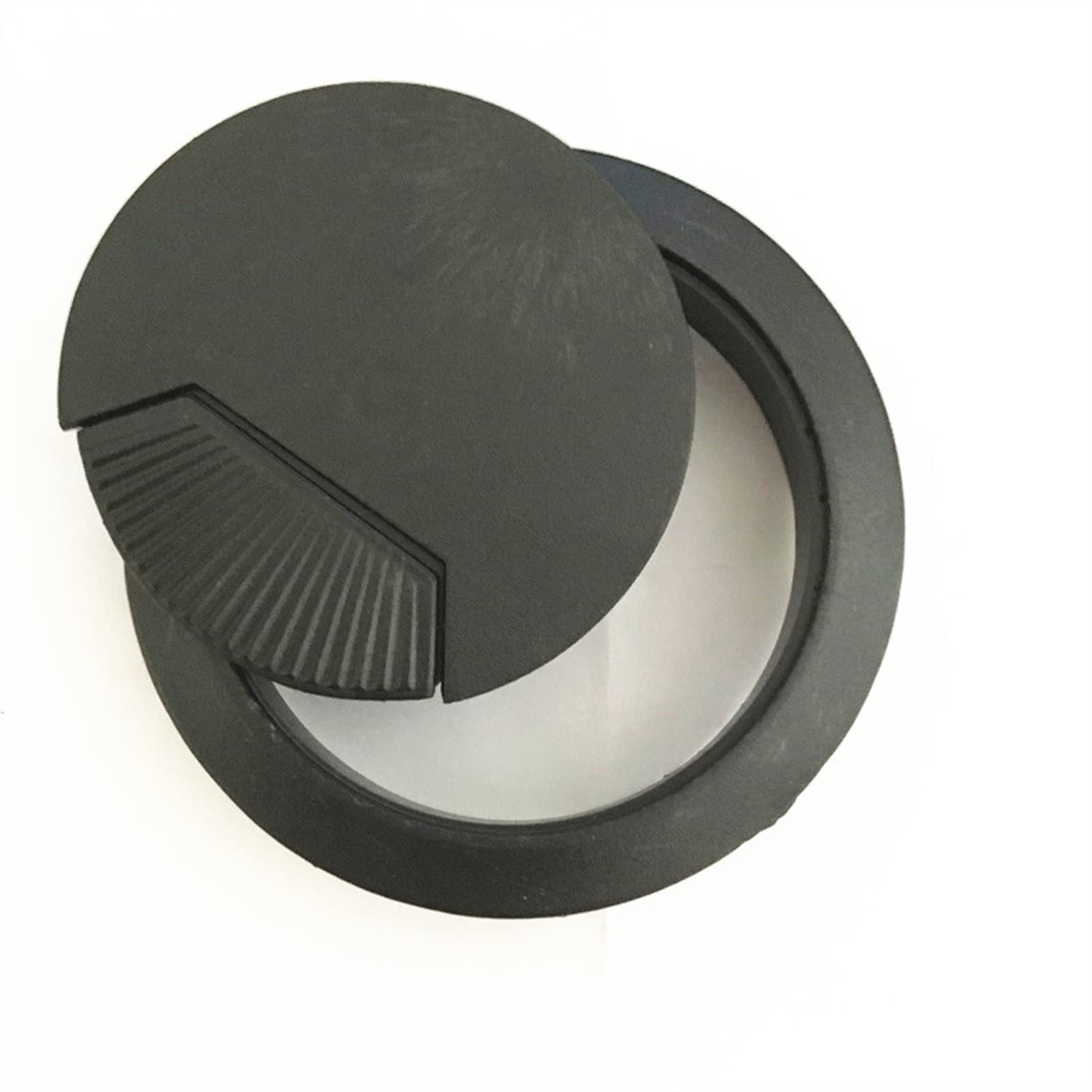 Schreibtischtülle Schreibtischtülle, Kabeltülle, 4 Stück, Kunststoff, schwarz, runde Drahtlochabdeckung, 60 mm, for Computertisch-Möbel-Hardware