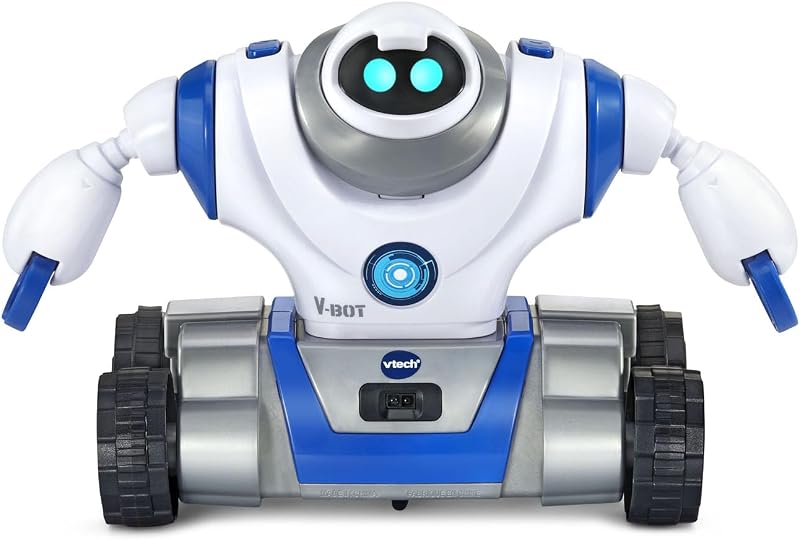 Robot de juguete transformable Make-a-Bot 5 en 1 de VTech con sensor de sonido y detector de obstáculos