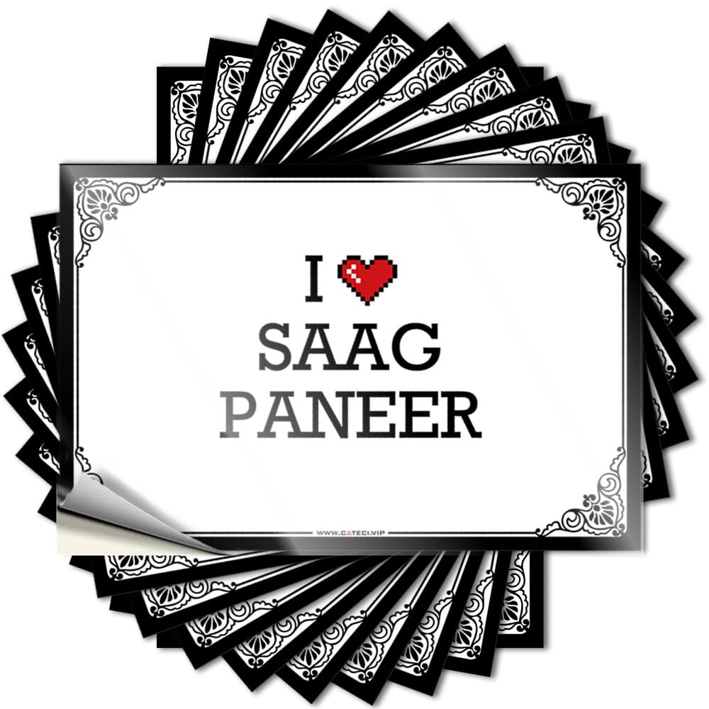 Upgrades Sticker Door | I Love Saag Paneer Snarky Best Sticker Pack(8X12CM)