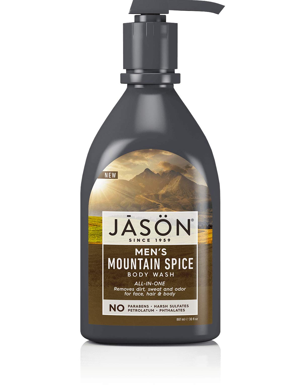 JasonMen's Mountain Spice All-In-One Body Wash, 30 Ounce Bottle