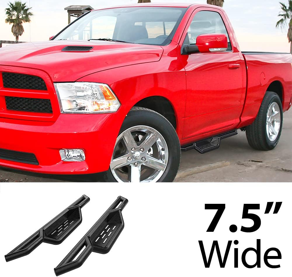 HD Ridez Drop Down Style Running Boards Side Step Compatible with Dodge Ram 1500 2009-2018 Regular Cab & Ram 2500 3500 2010-2026