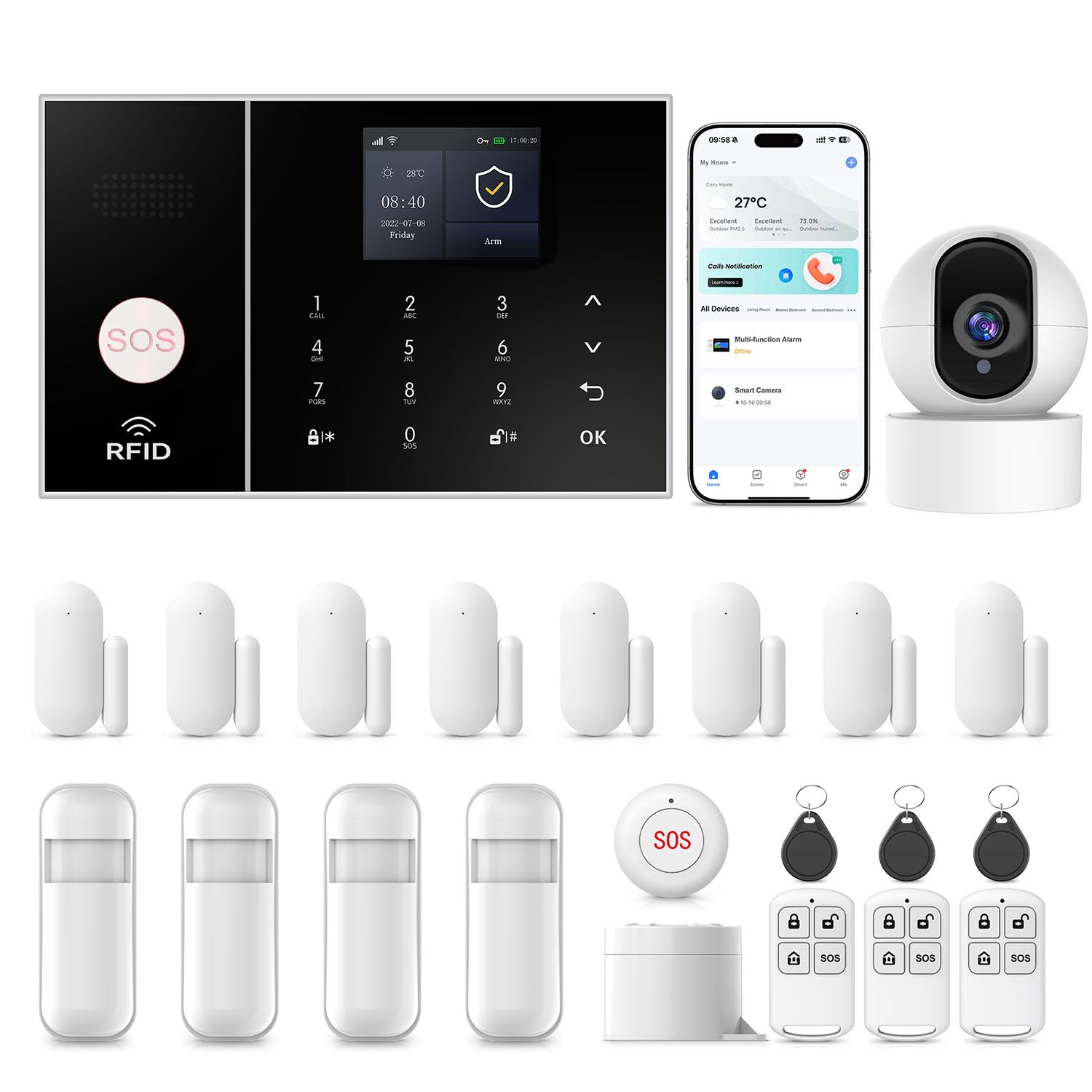 PGST 22-Piece Wireless Home Security System A108F-US