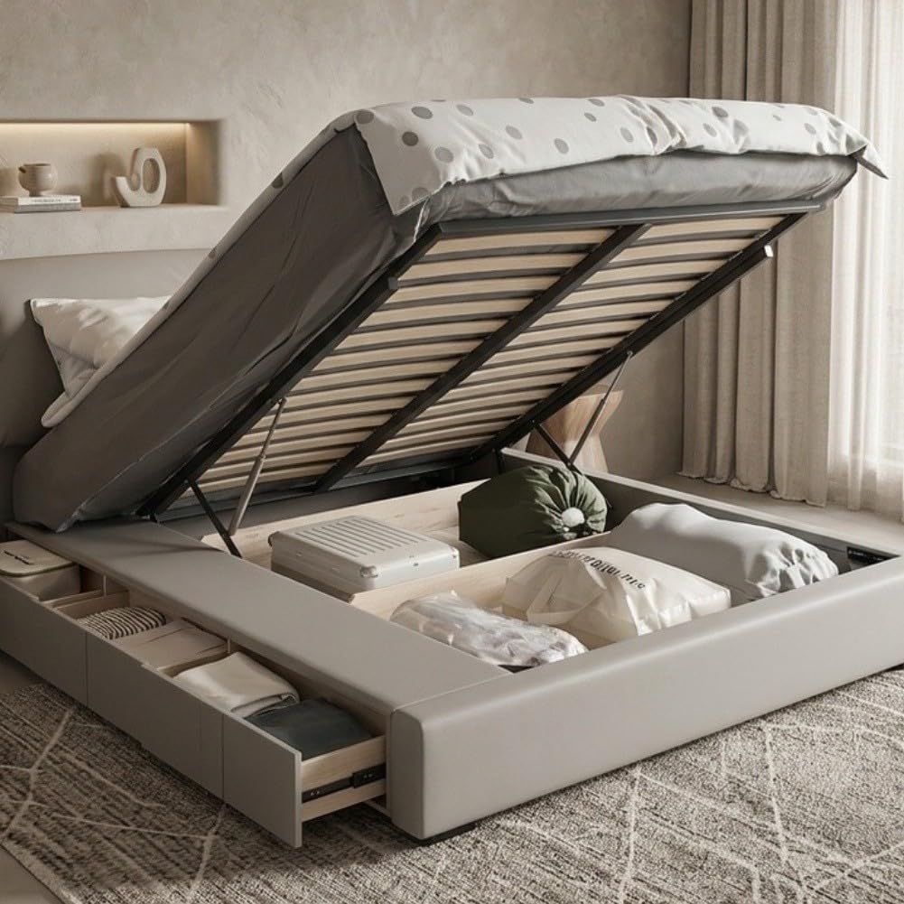 Mecanismo hidráulico negro de la elevación de la cama para marcos de almacenamiento resistentes con capacidad de 85 kg y movimiento silencioso suave para soluciones de ahorro de espacio debajo de la