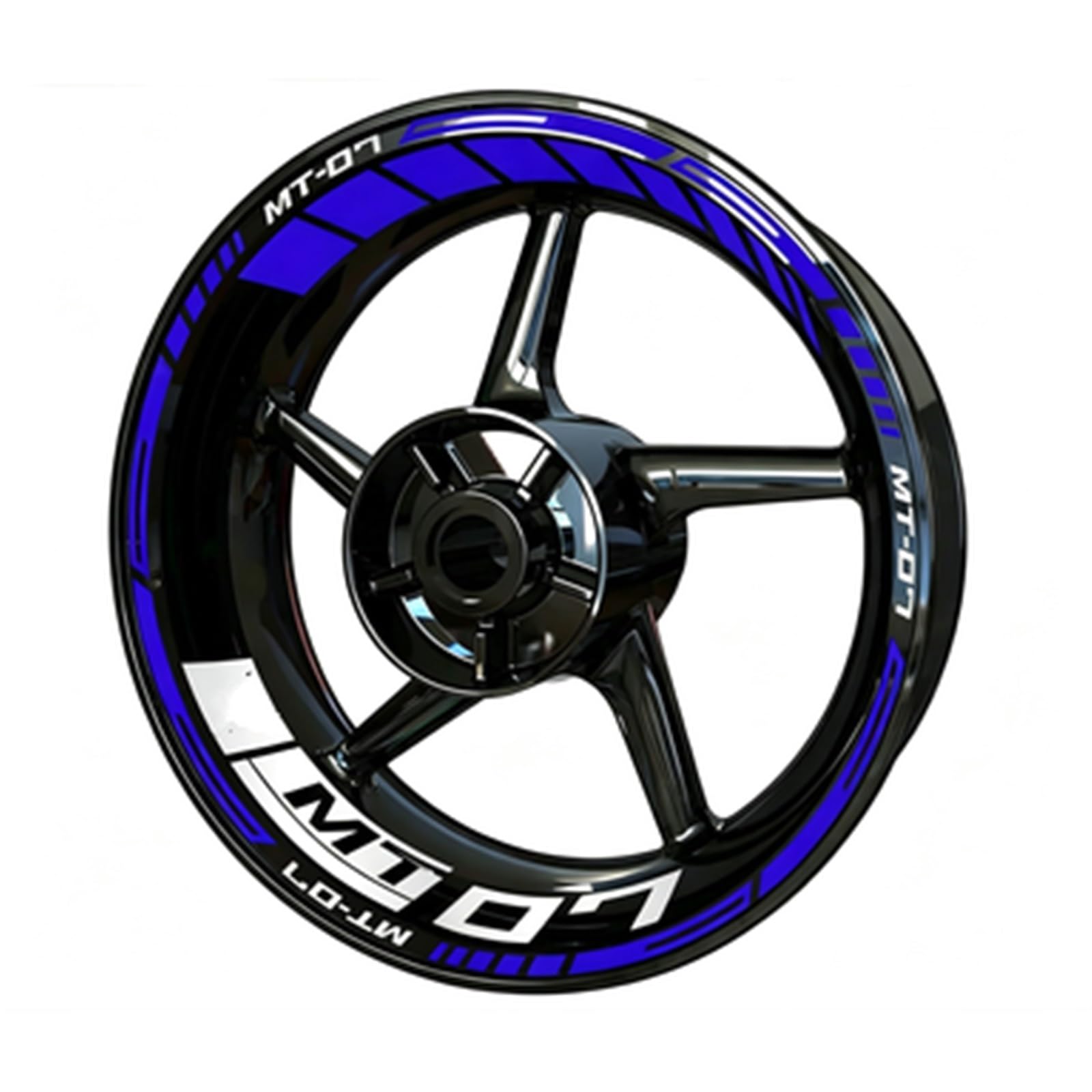 Reflective for Yamaha MT-07 MT07 Motorcycle Wheel Sticker Hub Decal Rim Stripe Tape(Color2)