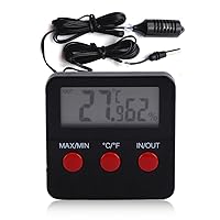 Vista 1 de Termómetro higrómetro de terrario para reptiles Vivarium con sensor remoto