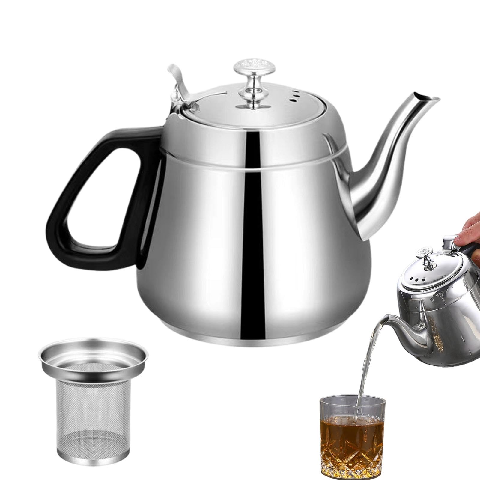 1.2l - Théière en fer avec infuseur en acier inoxydable, théière en fonte, bouilloire à thé pour 1.2l - Théière en fer avec infuseur en acier inoxydable, théière en fonte, bouilloire à thé pour
