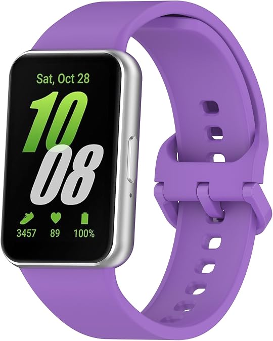 6Pack Bands Compatible with Samsung Galaxy Fit 3 (Not for Galaxy Fit/Galaxy Fit2) Smartwatch Watch Band