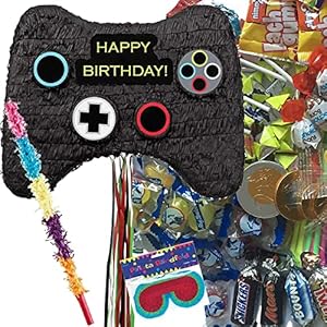 Pinata * GAMEPAD * als spel en decoratie voor kinderverjaardag en themafeest | Grootte: 45 x 32 x 8 cm | Pinatas Gaming…