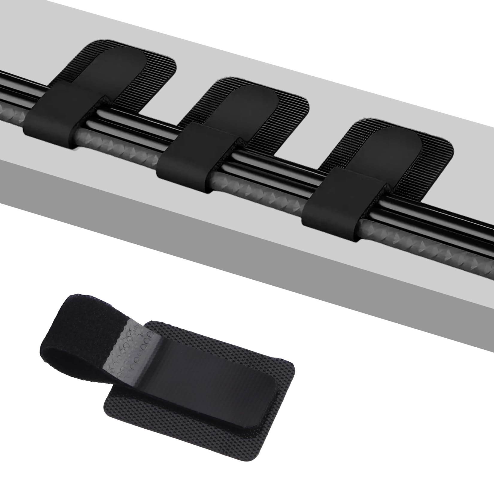 Kit de gestion de câbles 30 pièces clips plateaux autocollants réglables réutilisables noir