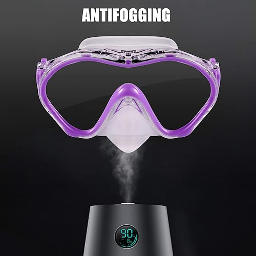 Miniatura 4 de Máscara de natación para niños, gafas de natación con cubierta para la nariz, máscara de buceo para buceo, lente antivaho impermeable, enchufe de