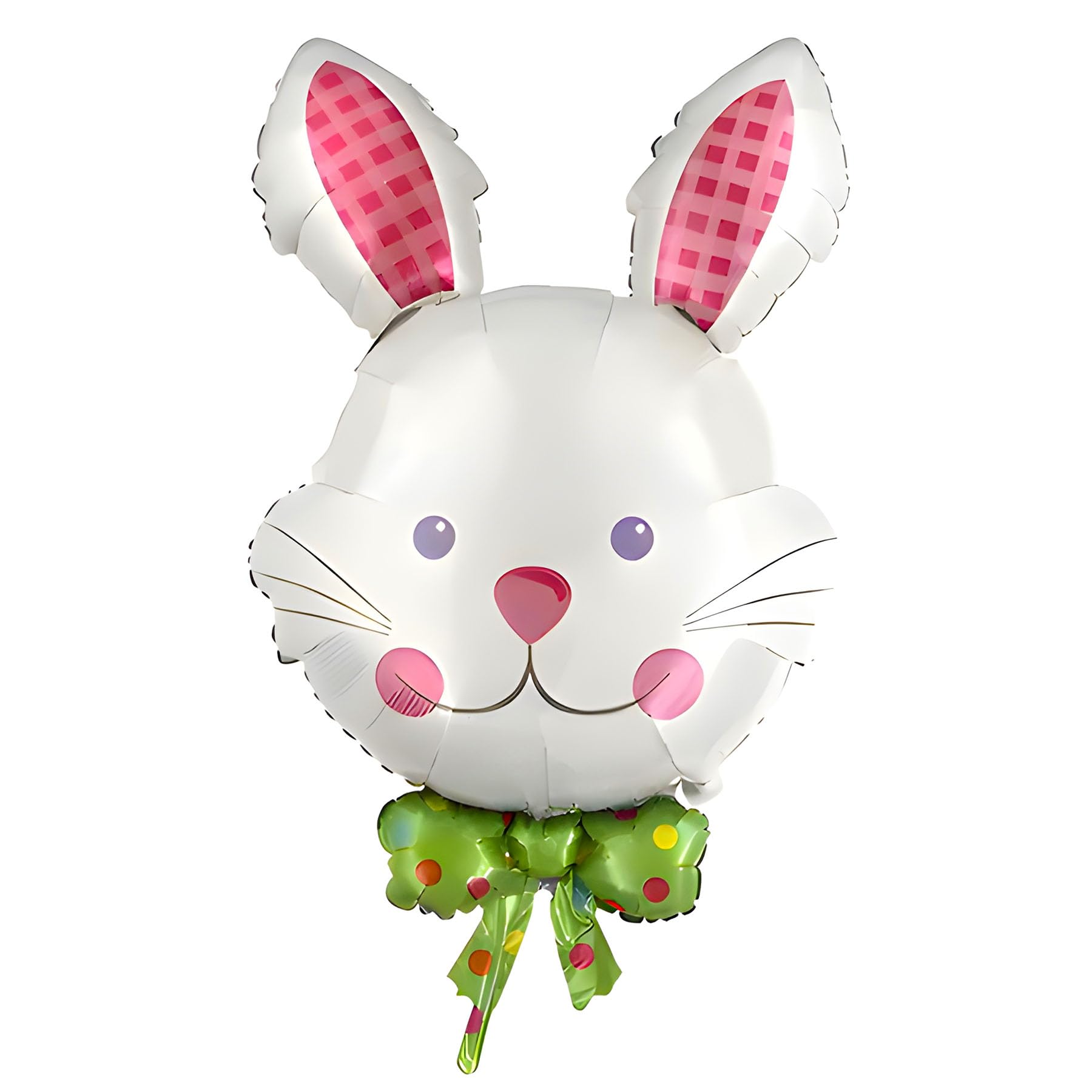 White Easter Bunny Head Inflatable Balloon Size 96 x 67 cm Perfect for Easter Decoration, Children's Birthday, Spring Party, Large Balloon