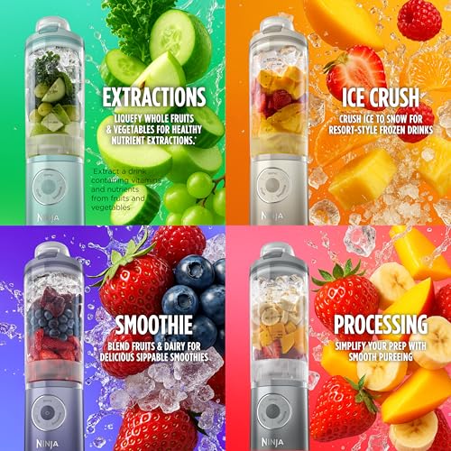 Ninja Blast Max, Portable Blender + Twist & Go, Personal Blender, Smoothie, Blend, Ninja Crush, 3 Programs, Cordless, 625 Ml Detachable Container, Dishwasher Safe, Leak-Proof, Silver - 6