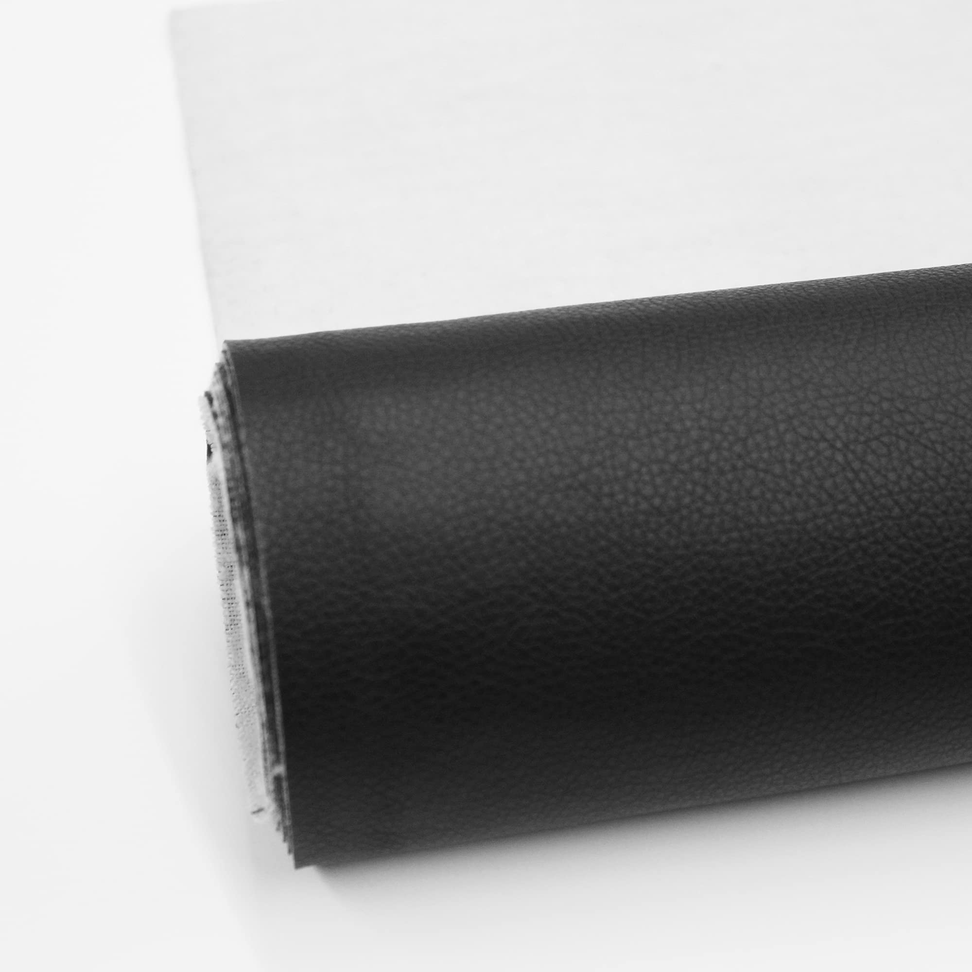 Pelle sintetica, ideale per lavori di bricolage e artigianato, struttura in pelle (300 cm x 140 cm, nero)