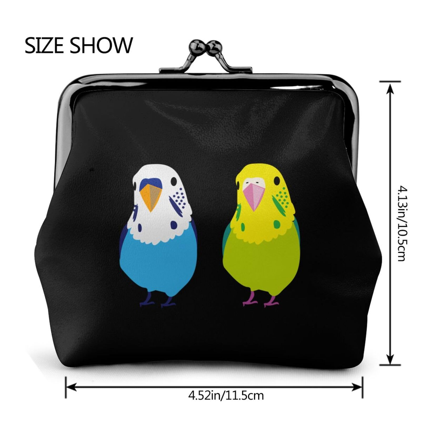 Amazon.co.jp: 小銭入れ ポーチ セキセイインコ 二匹 鳥柄 がま口財布
