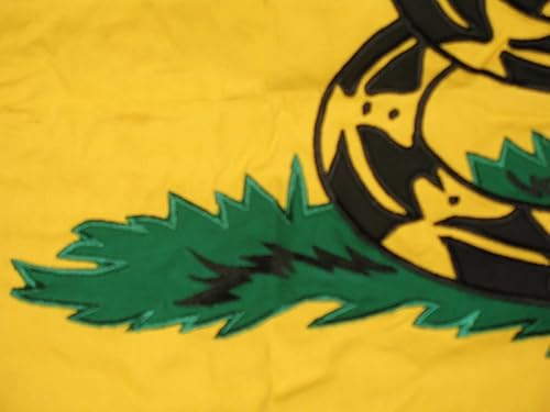 Miniatura 5 de Premium Embroidered Sewn Gadsden Tea Party 4x6 Synthetic 2ply Cotton Flag and Clips