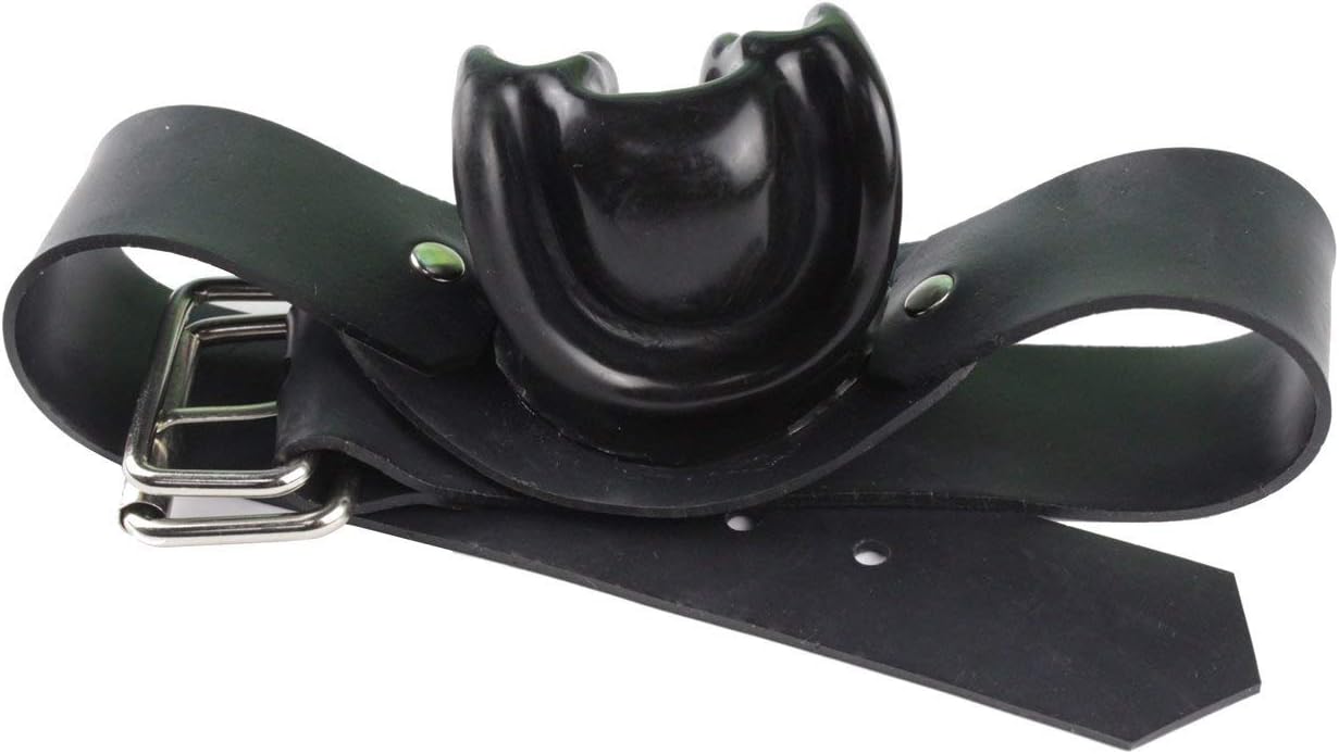 MFMYEE Bondage Latex Gag Open Mouth Gag with Adjustable Strap Pair BDSM Adult Slave Role Play Sex Toy
