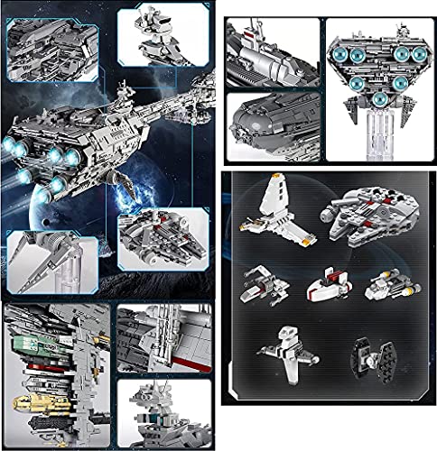 RcBrick 6388 Teile Fregatte Modell, MK21001 Nebulon-B Riesig Raumschiff MOC Klemmbausteine Bauset Kompatibel mit Lego… – Bild 8