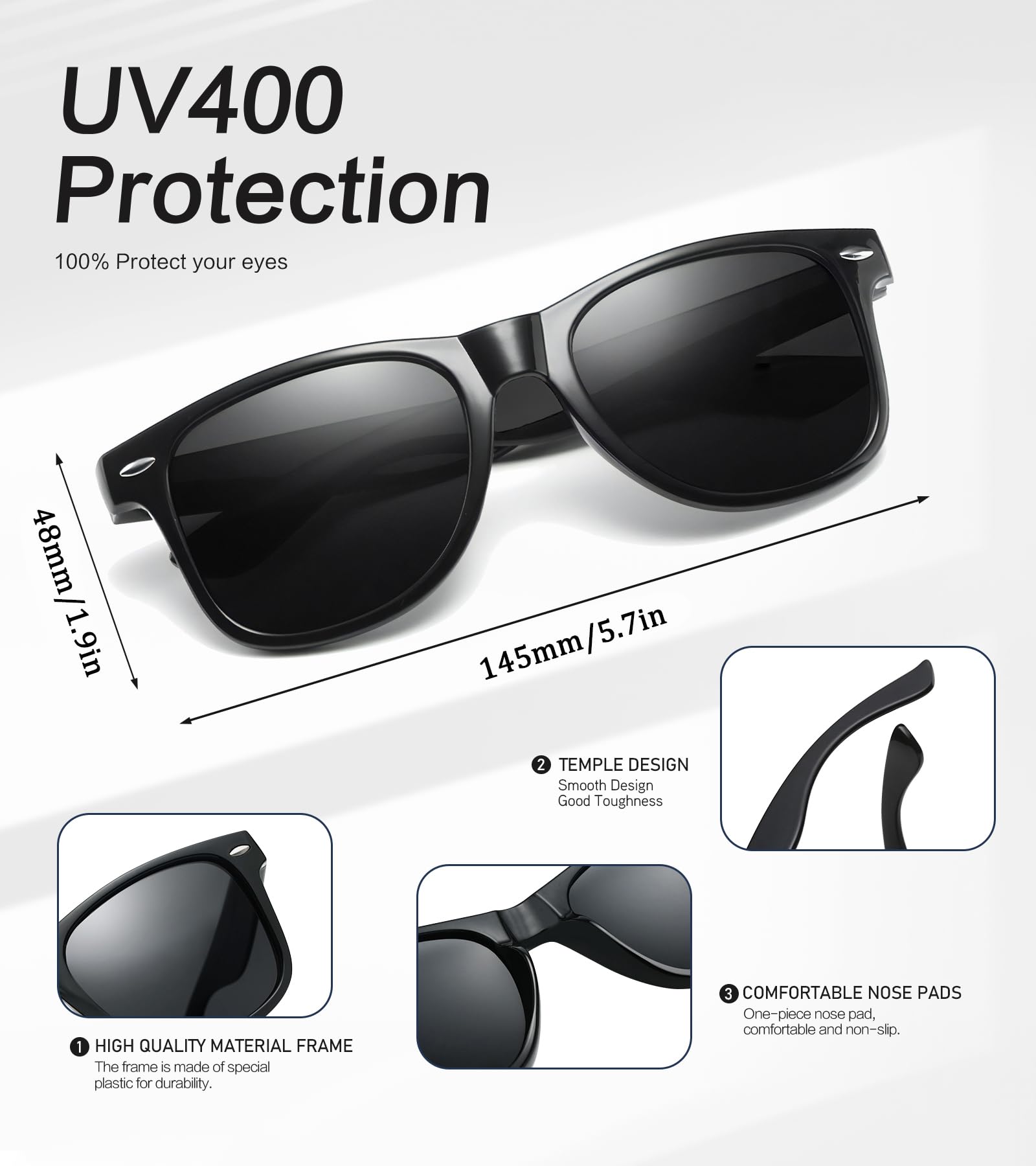 SUNOVELTIES Paquete de 40/80 lentes de sol de estilo retro a granel, tonos clásicos al por mayor, color blanco y negro, regalos de fiesta para mujeres/hombres
