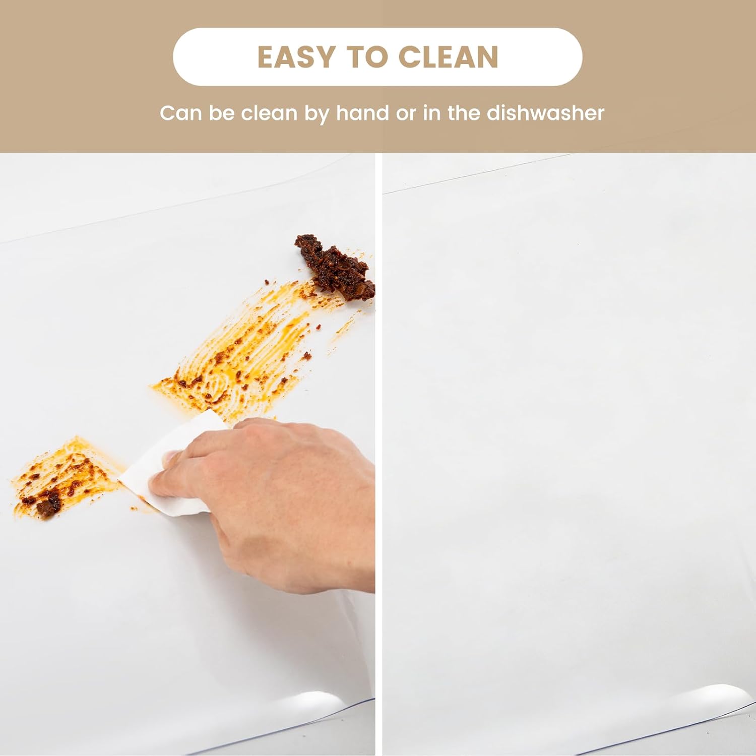 2PCS Clear Silicone Countertop Protector Mat, 23.6" *15.7" Non Slip & Heat Resistant Mats for Kitchen Countertop,Silicone Table Desk Protector Mat