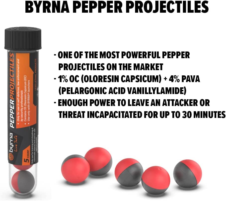 Image of Byrna SDXL Self Defense Pepper Ultimate Bundle - Pepper Spray, Non Lethal Pepper Launcher, 12g CO2 Powered Home and Personal Defense | Proudly Assembled in The USA (Orange)