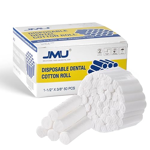 Miniatura 13 de JMU 250 rollos de algodón dentales, tapones de sangrado nasal no estériles de 1.5 pulgadas, rollos de algodón #2 de alta absorción en la boca