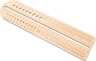 Veemoon Wooden Sock Blocker with Knitting Needle Gauge Multifunctional Tool for Crocheting Measurement Ruler for Sock Knitting Projects Lightweight and Portable