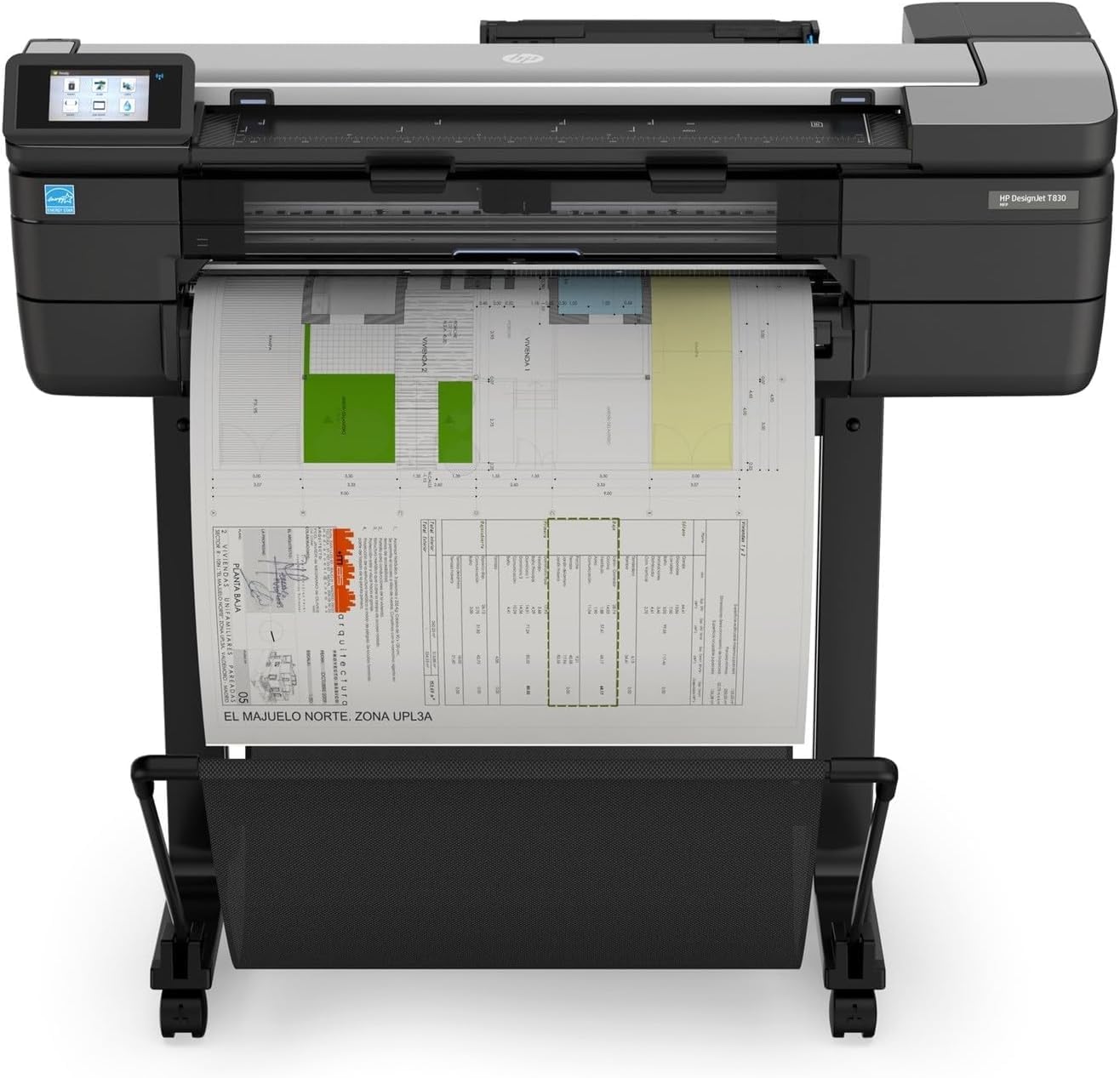 HP DesignJet T830 Traceur reconditionné 24" A1 multifonction, impression, numérisation et copie, 2400 x 1200 dpi, A1 en 26 secondes, Wi-Fi Ethernet USB, socle inclus, garantie 24 mois