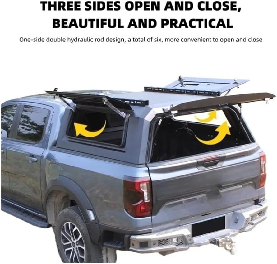 Carbon Steel Retractable 4x4 Pickup Canopy Truck Bed Tonneau Cover Compatible for Jeep Gladiator Top Camper Cubierta Durable Truck Back Cover Accessories