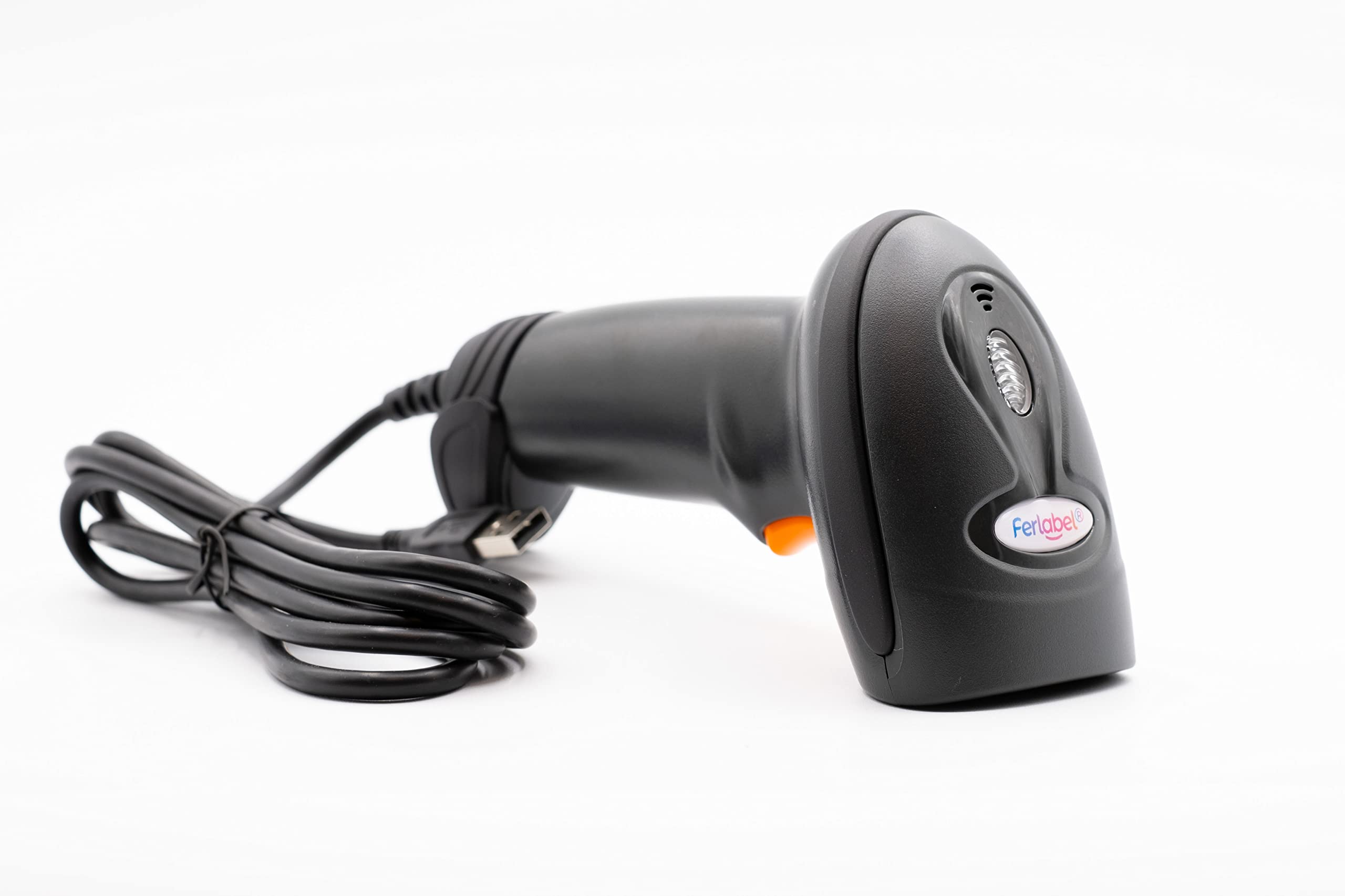 DS1108 Lettore Codici a Barre 1D Cablato USB - Scanner Palmare Linear Imager per Codici Lineari (EAN, UPC, Code 128, Code 39), Nero, Cavo USB Incluso per Negozio, Cassa e Magazzino