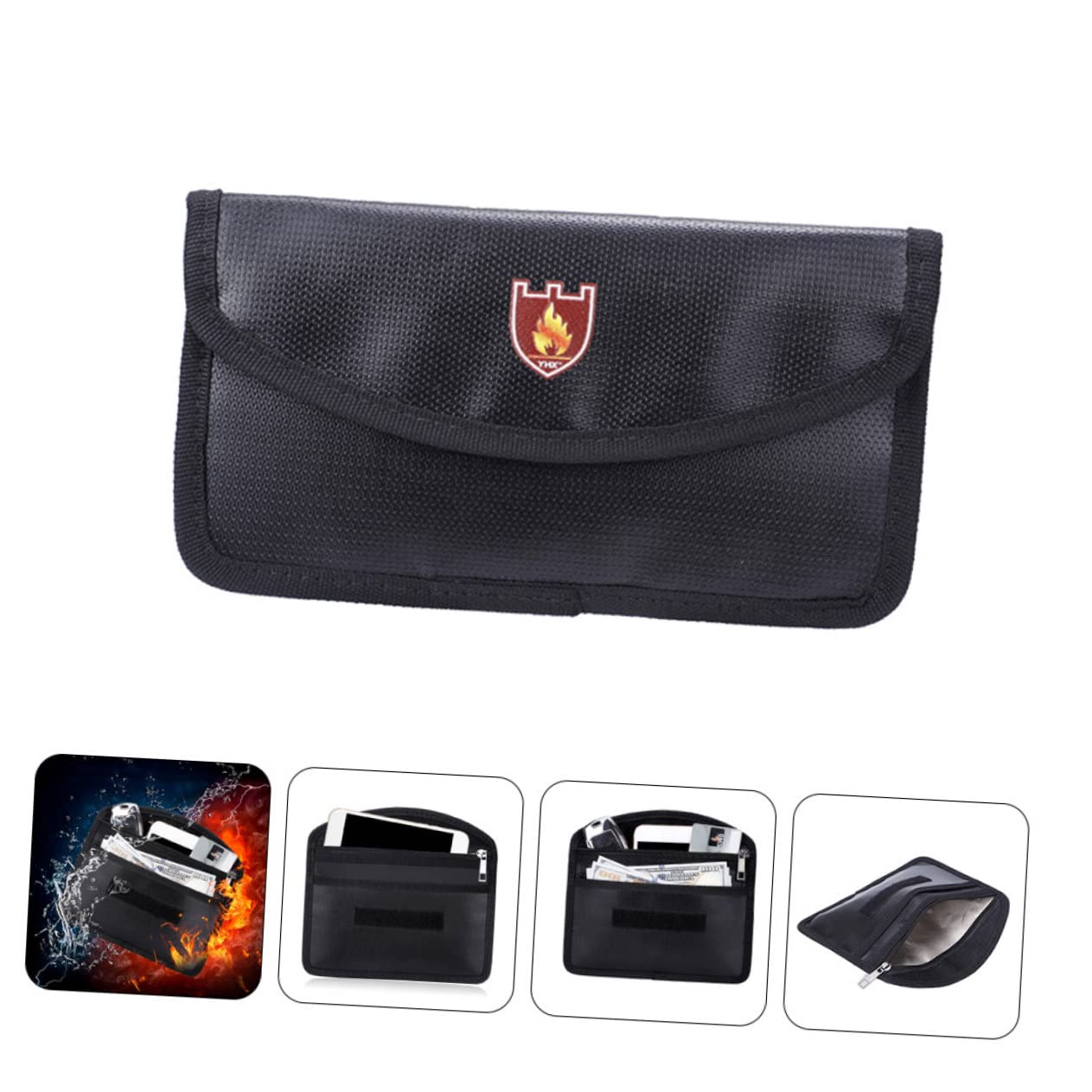 EXCEART 2 Pezzi Borsa Per Documenti Ignifuga Borsa Per Documenti Domestica Borsa Per Soldi Ignifuga Per Contanti Cartella Di File Organizzatore Borsa Ignifuga Per Documenti Viaggio Sicuro