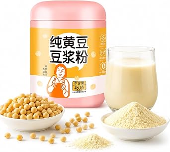 Pure Soy Milk Powder 450g Sealed Can, Ultra Fine Smooth Texture, Easy Stir With Warm Water, Daily Light Food For Breakfast & Gifting