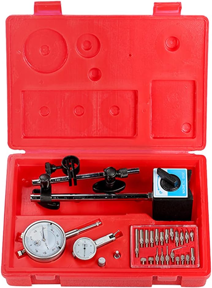 All Industrial 51908 | Dial Indicator Test Indicator Magnetic Base & Point Set Inspection Set