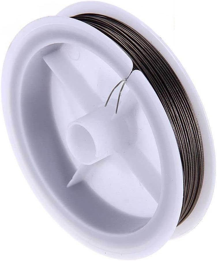 DIY Crafts Pack Of 3 Roll, Silver Tiger Tail Roll, Rolls 0.38 mm Diameter 148-164 ft Tiger Tail Beading Wires Bright Bead Strin (Pack Of 3 Roll, Silver Tiger Tail Roll)