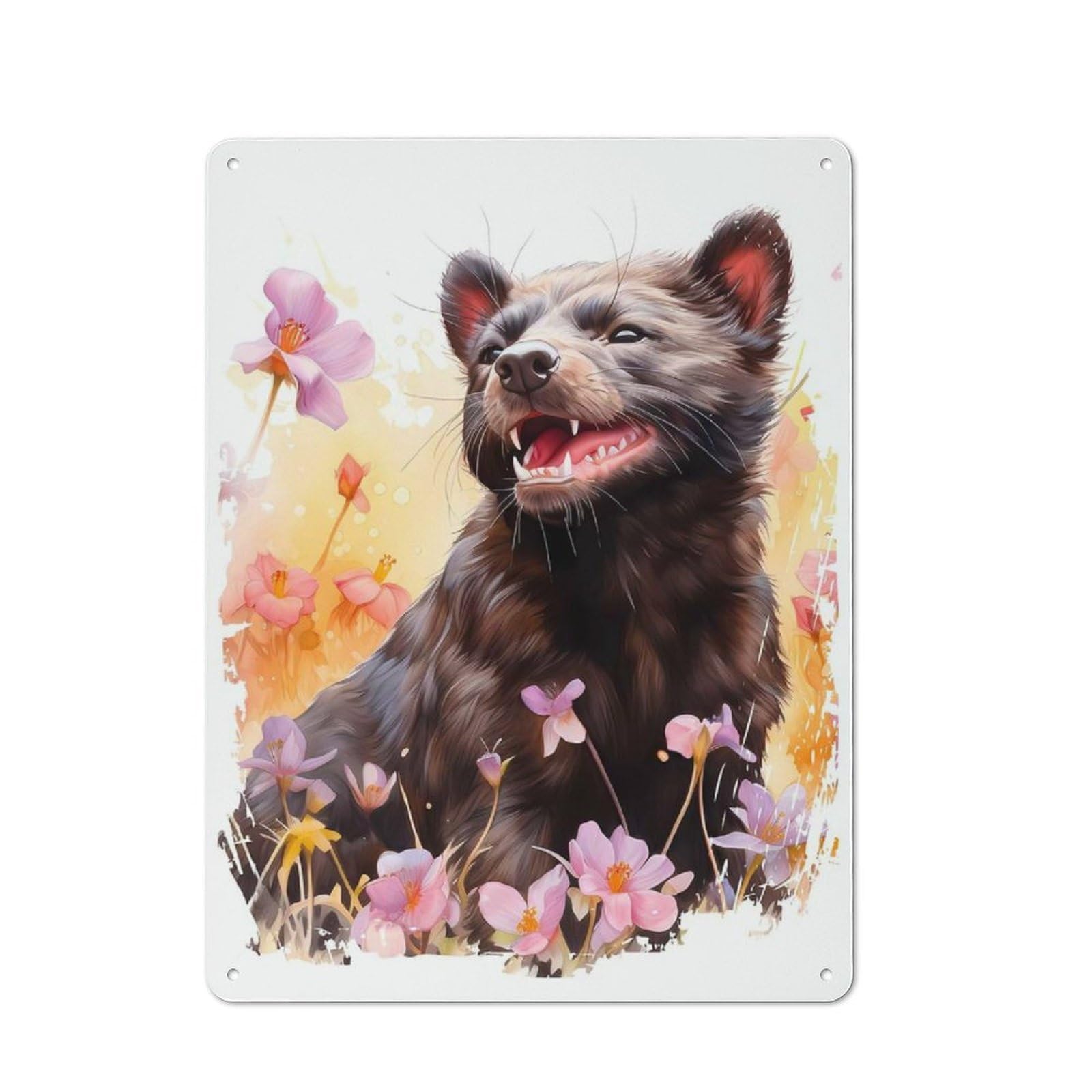 Retro Metal Wall Sign 40x30cm Featuring Tasmanian Devil Gift for Hallway Wall, for Garage, Workshop And Man Cave Decoration