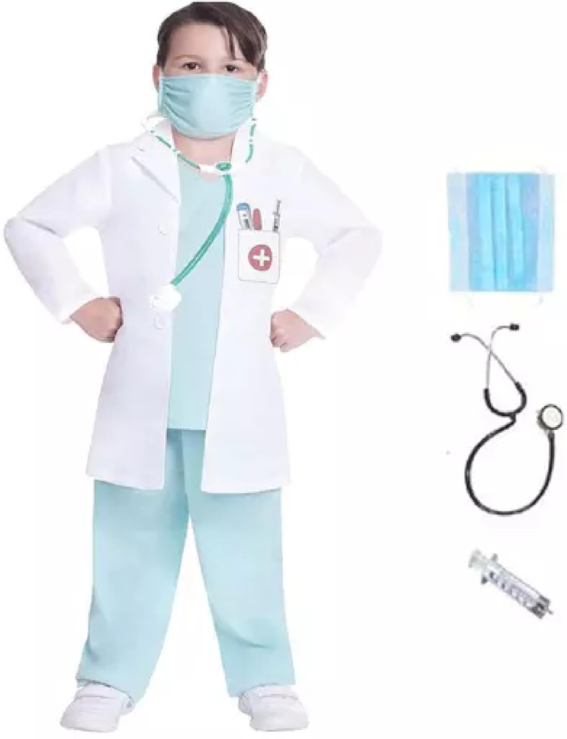 fancydressworld na Kids Costume Wear (Doctor Coat, Stethoscope, Injections & Surgical Masks) (3-4 Years) (B0D5RCTKTK) Amazon Price History, Amazon Price Tracker