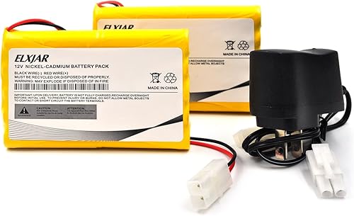 Paquete de 2 baterías NI-CD de 12 V 1000 mAh con conector Tamiya estándar para juguetes RC Herramienta eléctrica, con cargador