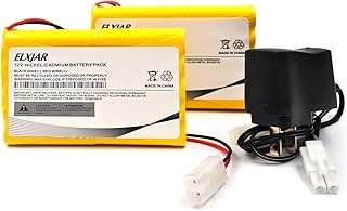 (2-Pack) 12V 1000mAh Ni-CD Battery Pack with Tamiya Connector and Charger for RC Cars Trucks Robots Electric Tools Power Devices