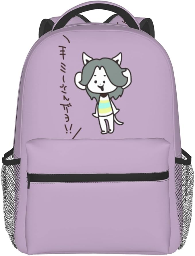 Amazon Co Jp アンダー テール テミー イラスト バックパック 男女兼用 リュックサック 学生のためのおしゃれ レジャー デ パック サッチェル 学校に行く 仕事 出張 旅行のバックパック シューズ バッグ