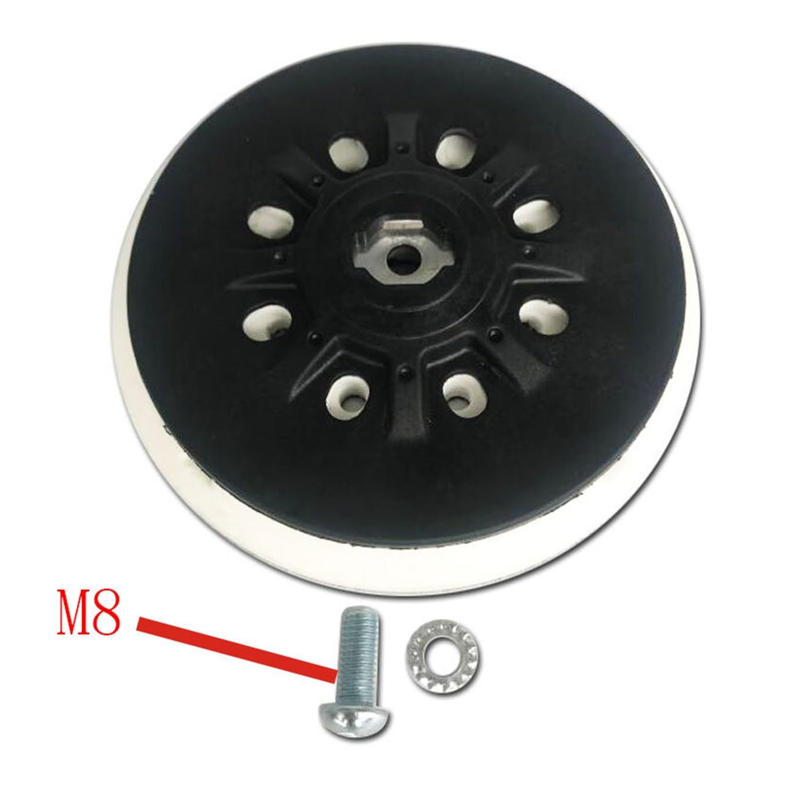 Twarda tarcza szlifierska 6 cali 150 mm bezpyłowa wielootworowa płyta podkładowa z hakiem pętelkowym do polerowania maszynowego Festool(3 pcs)
