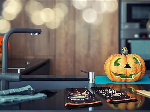 Miniatura 8 de FLYAB Toallas de cocina de Halloween para cocina, Halloween, decoración de cocina, toallas de mano de Halloween para baño, regalos de inauguración