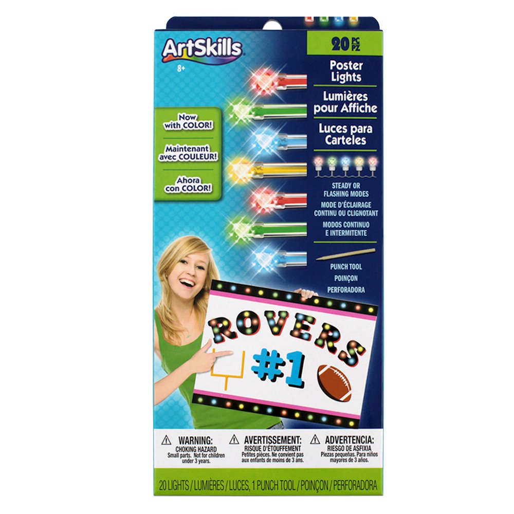 ArtSkills Rainbow Poster Lights, Poster Board Decorations, Sign Making &