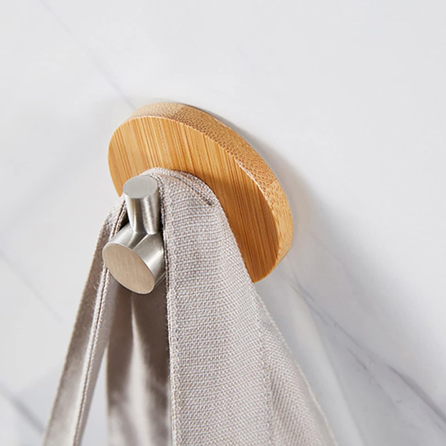 Selbstklebende Haken, Wandaufhänger, Handtuchhaken, an der Wand befestigter Haken for Aufkleben, selbstklebende Haken aus Edelstahl, Badezimmer- und Küchentürhaken for Aufhängen von Mänteln, Handtüche