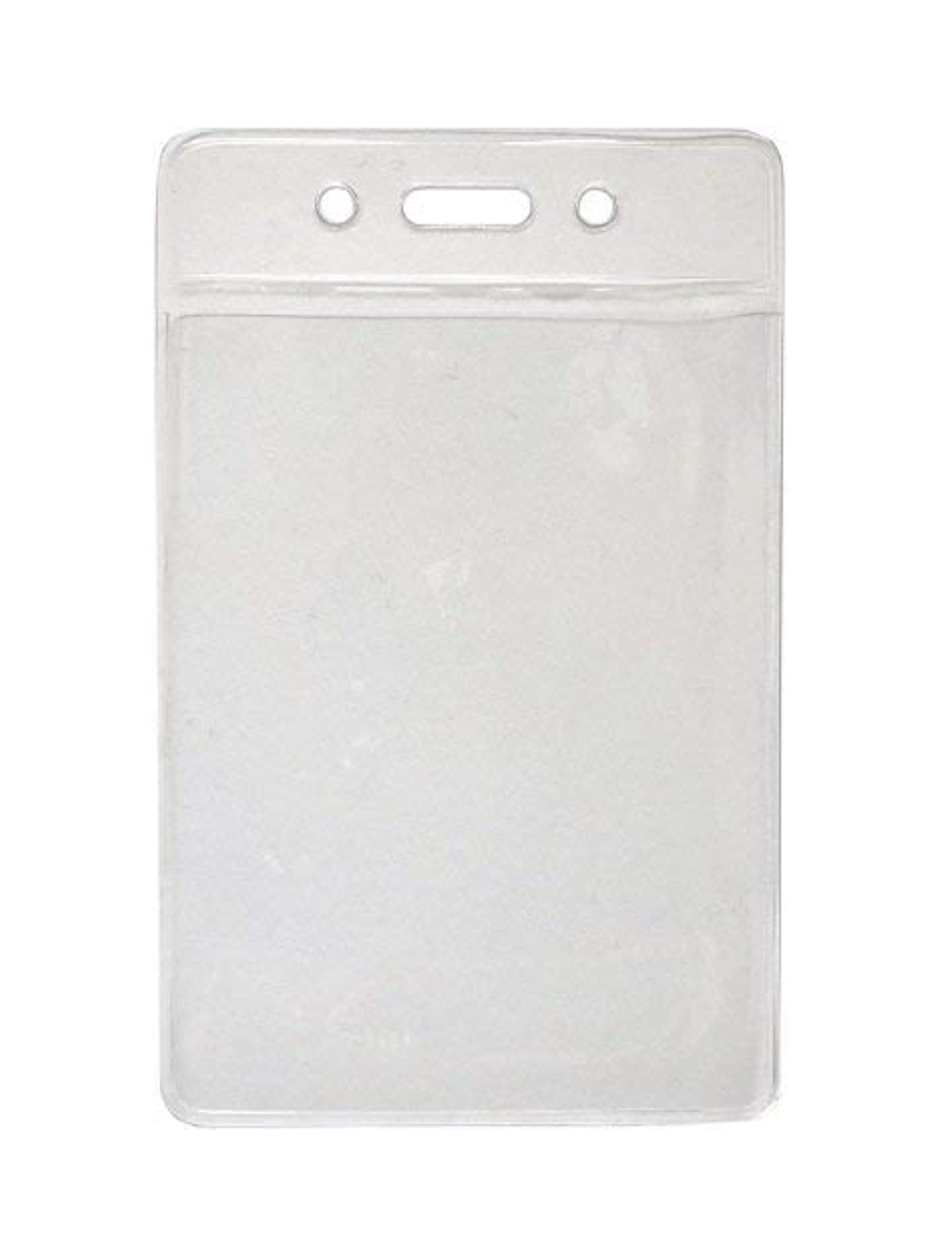 500 Pezzi Portadocumenti Trasparente PVC Morbido in Formato Verticale per Baie fino a circa 90x62mm Alta Qualità Versione Protettiva Inserimento Case Custodia Identificazione Badge Set Carta