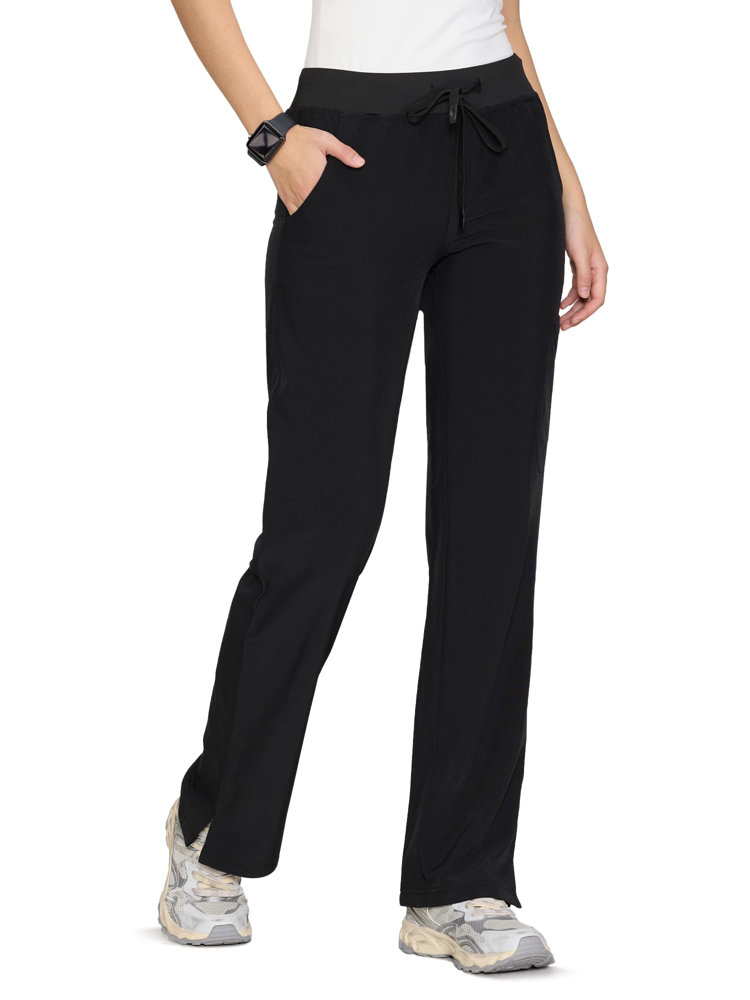 floralhue Women's Scrub Pants - Breathable & Soft Straight-Leg Pull-on Cargo Pant,Drawstring Bottoms with 3 Pockets — view 5
